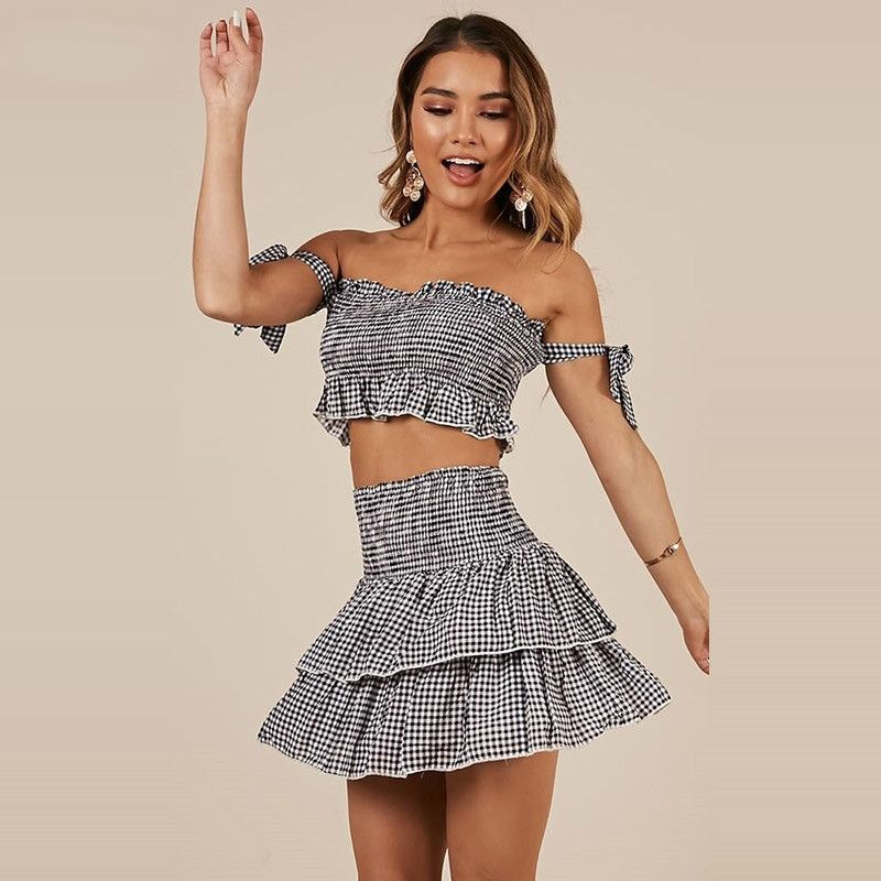 ruffle skirt set