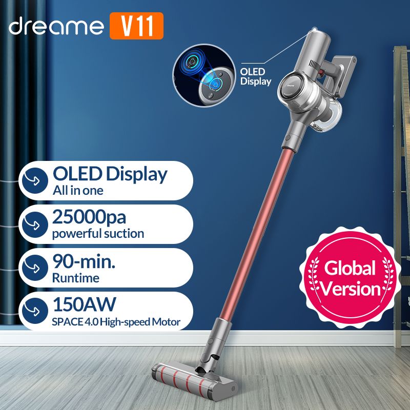 2021 Dreame V11 Handheld Wireless Vacuum Cleaner OLED Display Portable