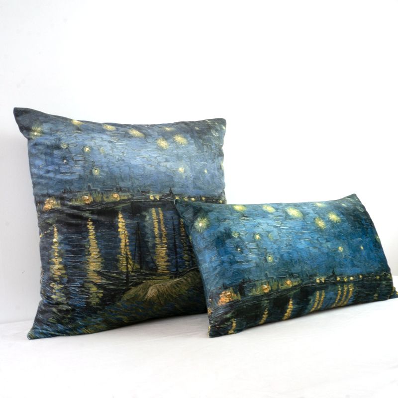 Starry Night Over The Rhone Velvet Cushion Cover Sofa Pillow Cover Car Chair Cushion Case Double Sided Printing Without Stuffing 24 Inch Outdoor Cushions Outdoor Patio Cushion From Gyposphila 16 41 Dhgate Com