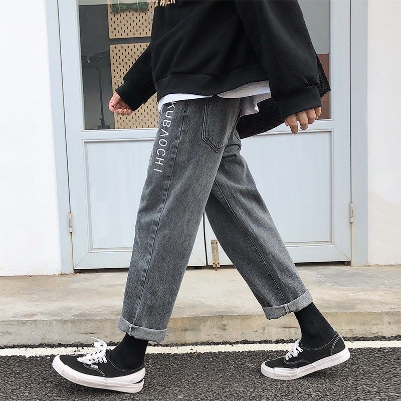 Mens Jeans Baggy Men Vintage Black 