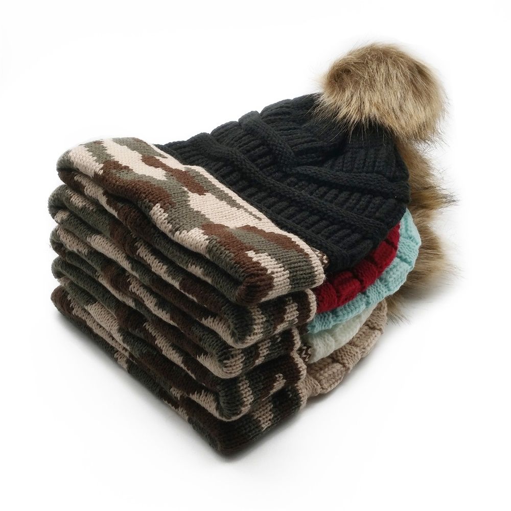 custom winter hats with pom