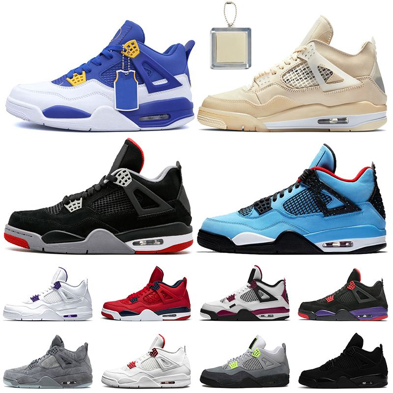 Nike Air Jordan Retro 4 4s Nuevo Etiqueta Curry Jumpman Fuera De Vela 4 Bred  Travis 4 4s Mujeres Para Hombre Zapatillas De Baloncesto Para Hombre Gato  Negro Zapatillas De Deporte Por