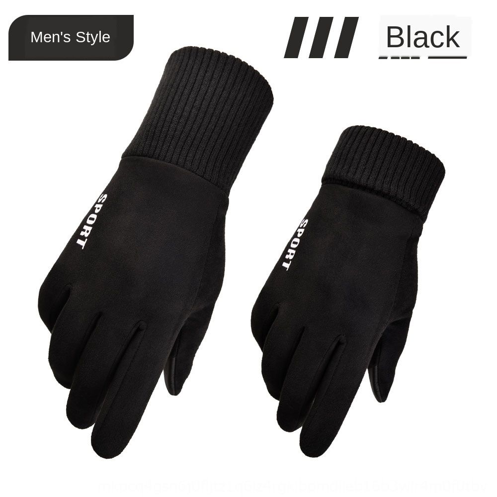 black suede gloves ladies