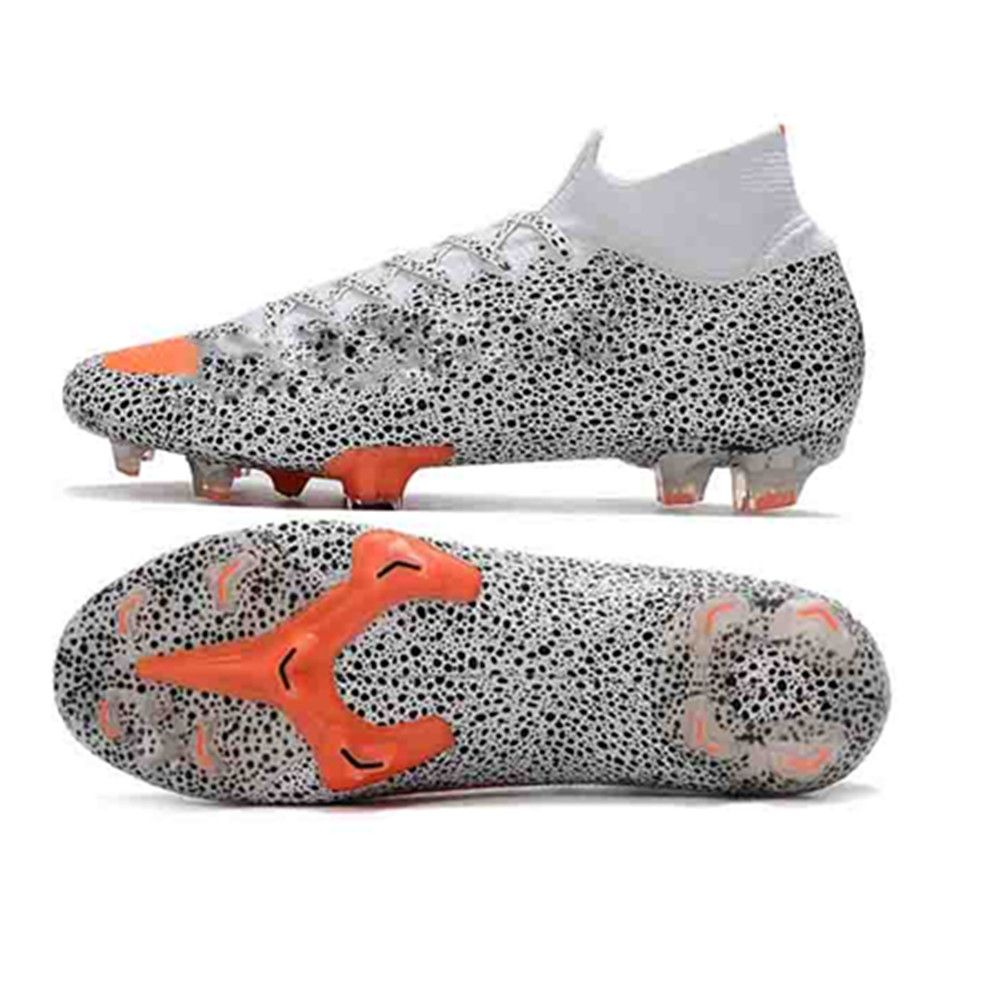 white rainbow soccer cleats