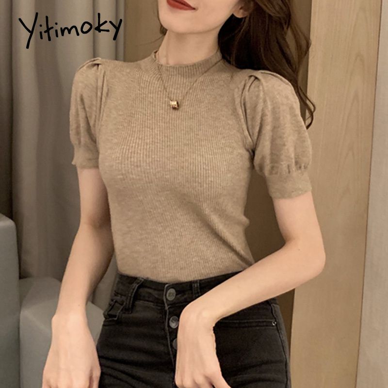 half sleeve turtleneck sweater