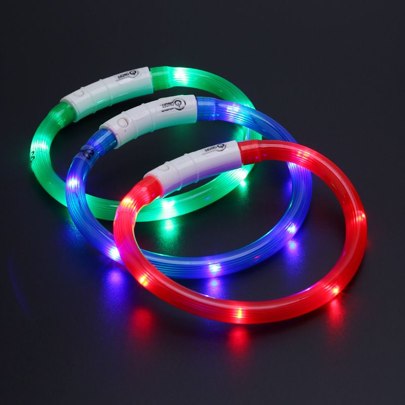 USB Charge Animaux Collier De Chien LED Extérieur Sécurité Lumineux Pet