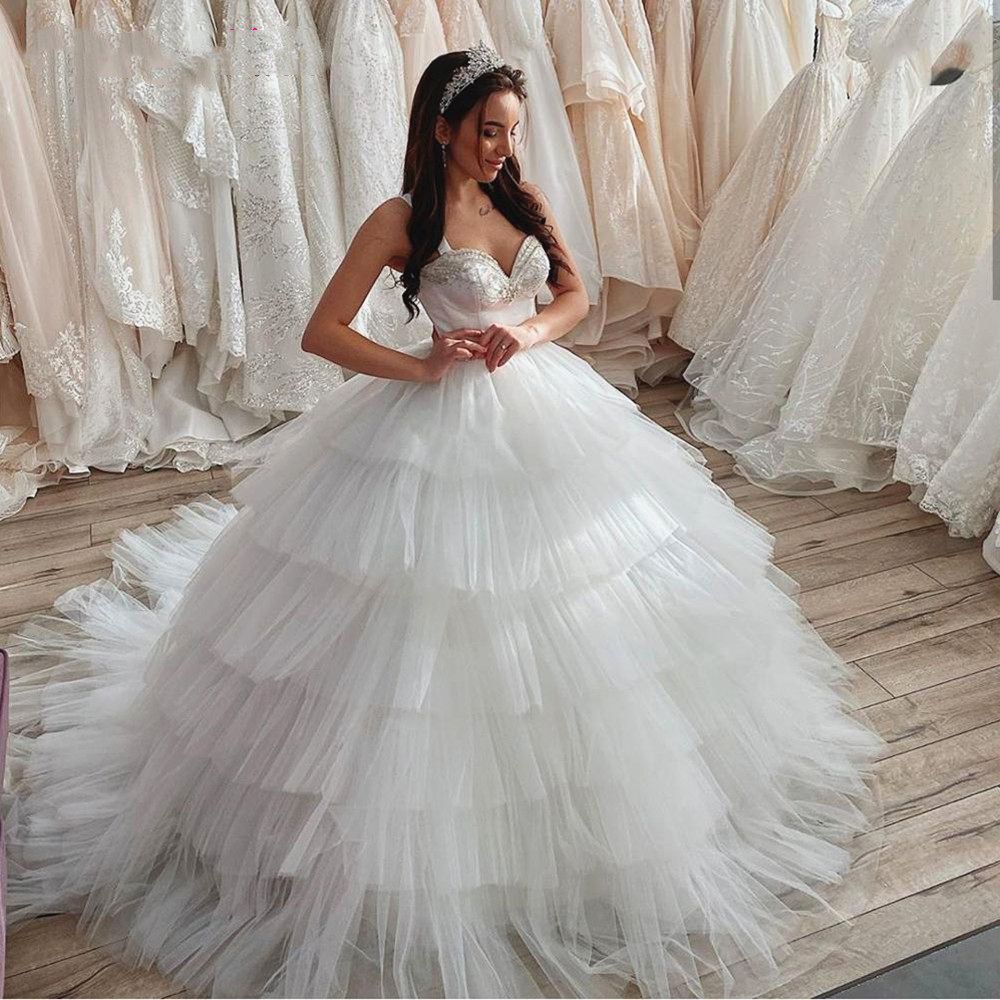 tiered tulle ball gown wedding skirt