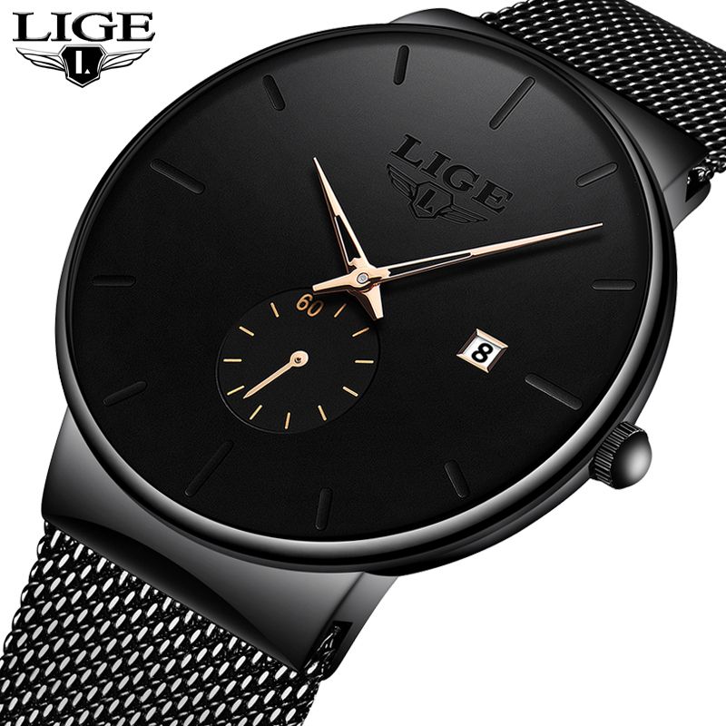 lige luxury quartz watch
