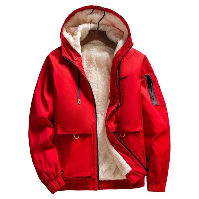 windbreaker with fur inside