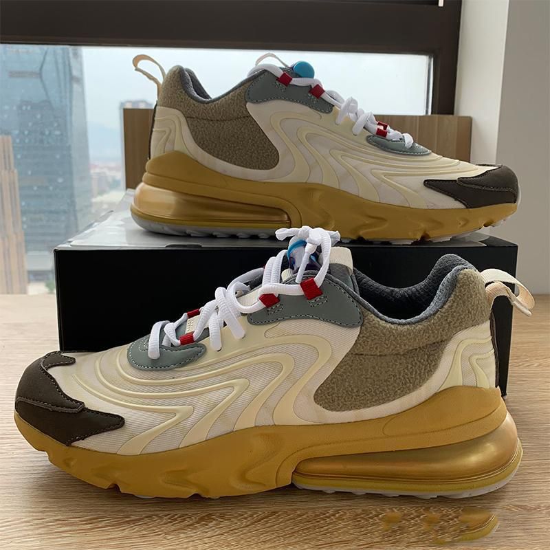 Release React 270S Light Cream Cactus Jack Dark Hazel Mica Green Starfish Men 270 Running Shoes 