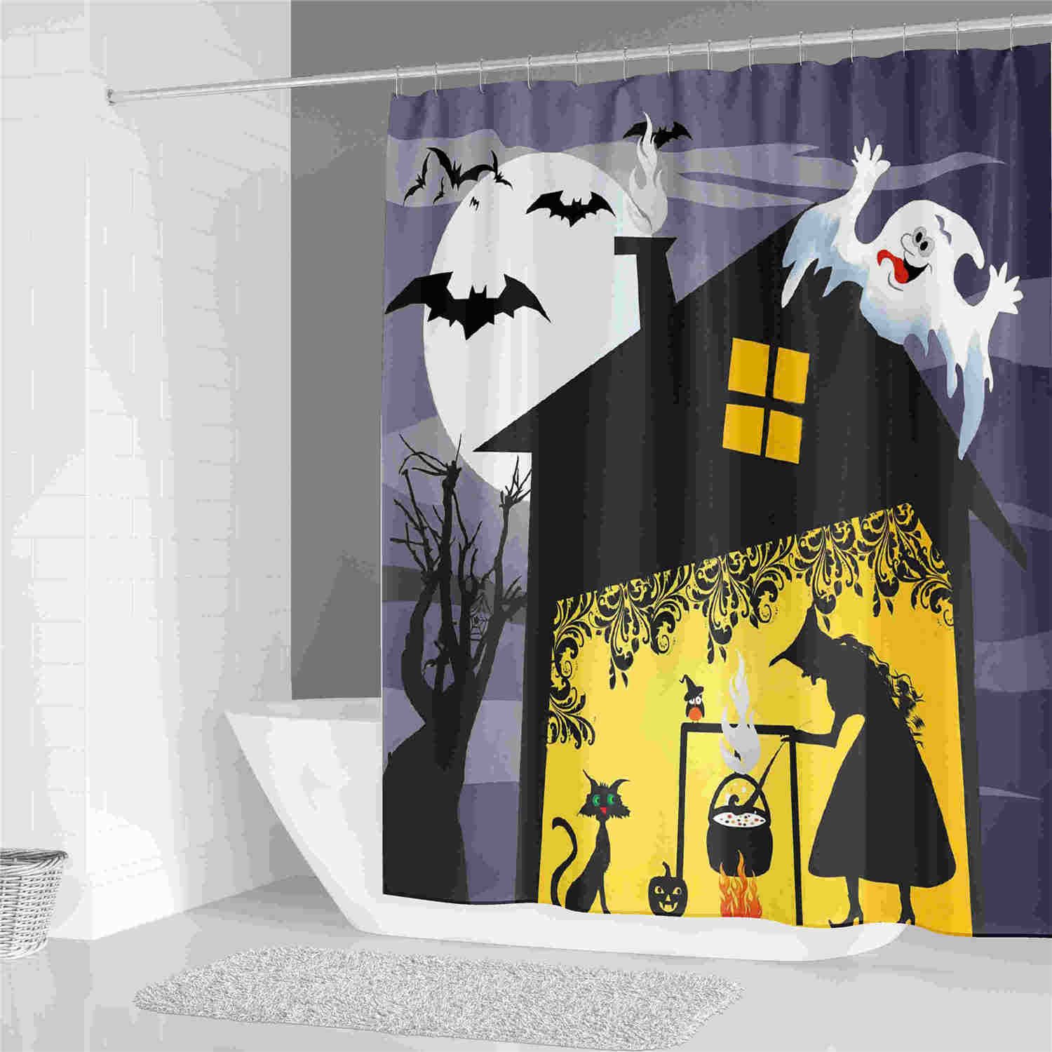 bathroom fabric shower curtains