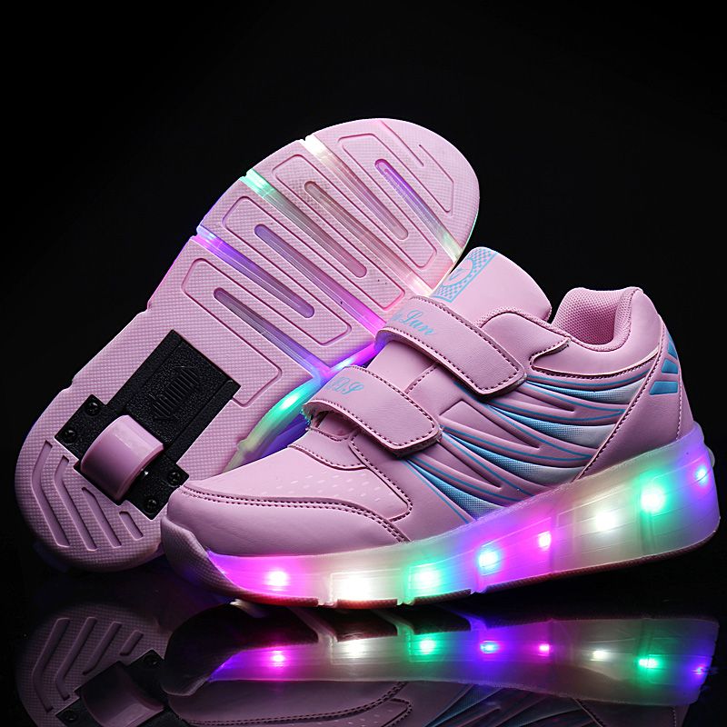 Zapatos De Rueda Brillante Para Niños Zapatos De Patín Con L Zapatos De Rueda Brillante Para Niños Zapatos De Patín Con L