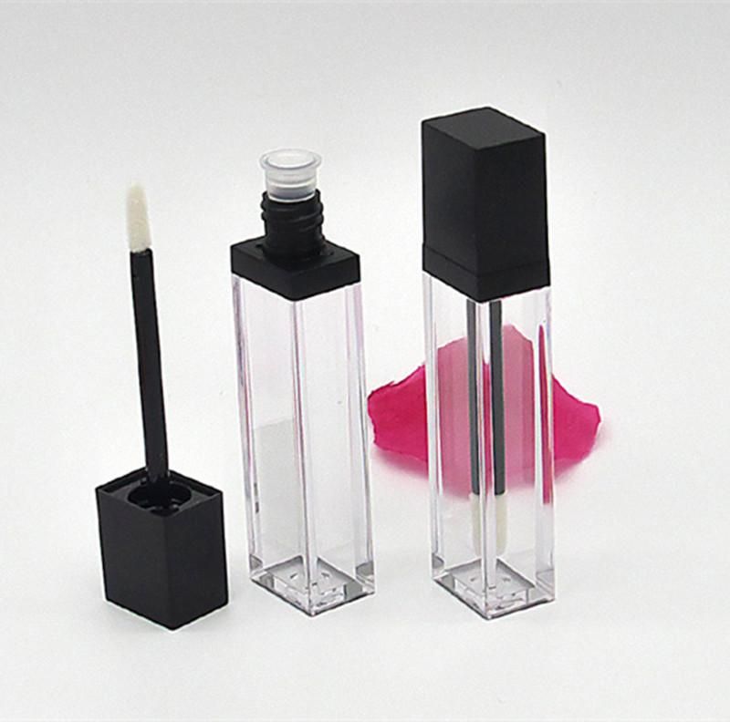 2020 7ML Clear Square Plastic Lip Gloss Tubes Empty Lipgloss Sample