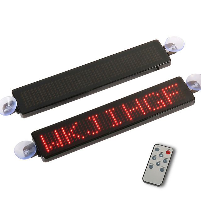 12V Car LED Sign Remote Control Programmable Rolling Information Led ...