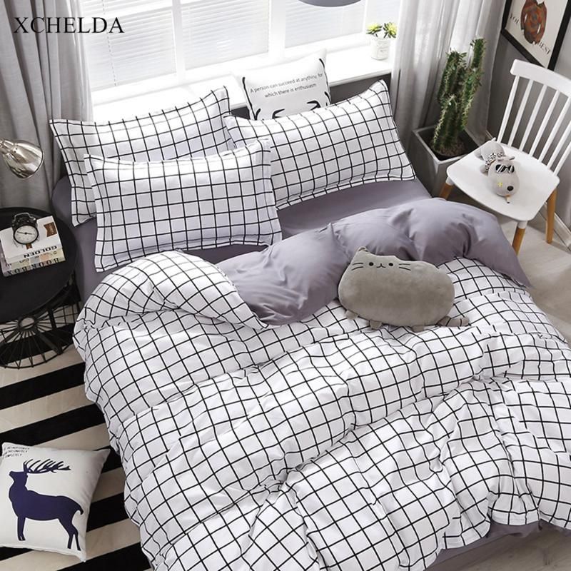 Bed Sheet Pillowcases Bedding Set, White Duvet Cover Set Double