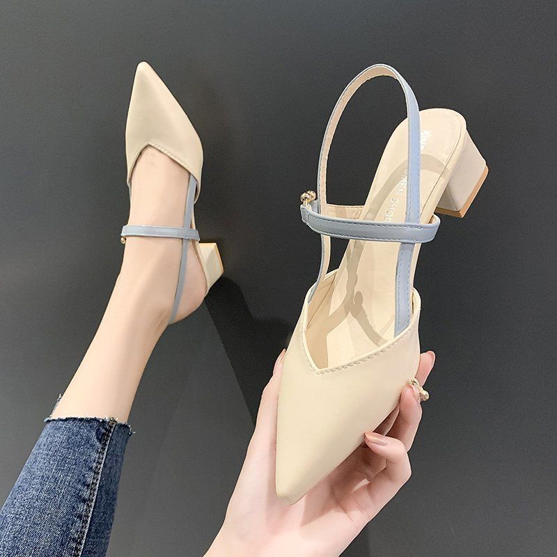 beige closed shoes
