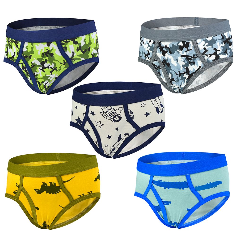 Qingzhuan Boys Boxers Cotton Briefs Children Underwear Shorts Cotton Briefs Cartoon Briefs Pants for 2-9 years old