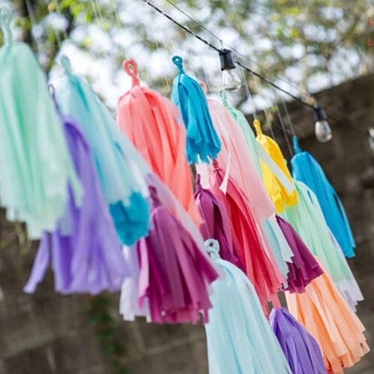 tassel garland backdrop