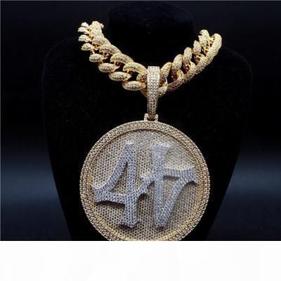 big round gold pendant