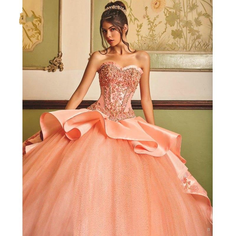Vestidos con clase de 15 años con cuentas vestido de bola de los vestidos de Quinceanera Vestidos con clase de 15 años con cuentas vestido de bola de los vestidos de Quinceanera