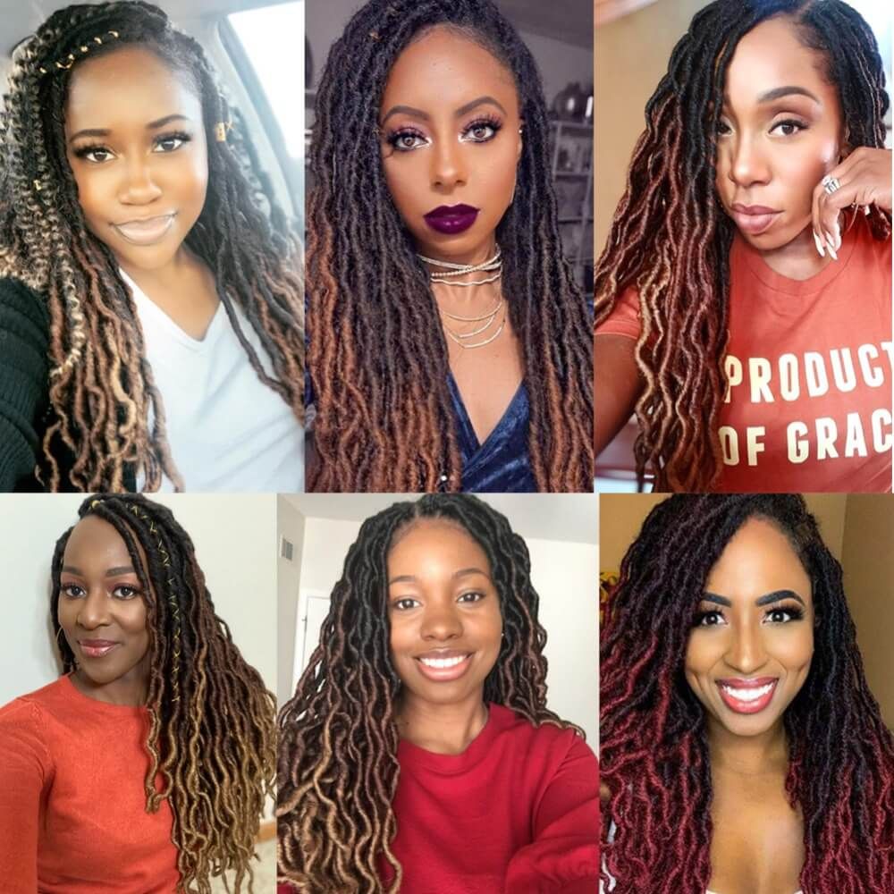 18inch Long Ombre Synthetic Braiding Hair extenion Faux Locs Curly Crochet Hair Extensions Soft Dreads Crochet 18inch Long Ombre Synthetic Braiding Hair extenion Faux Locs Curly Crochet Hair Extensions Soft Dreads Crochet