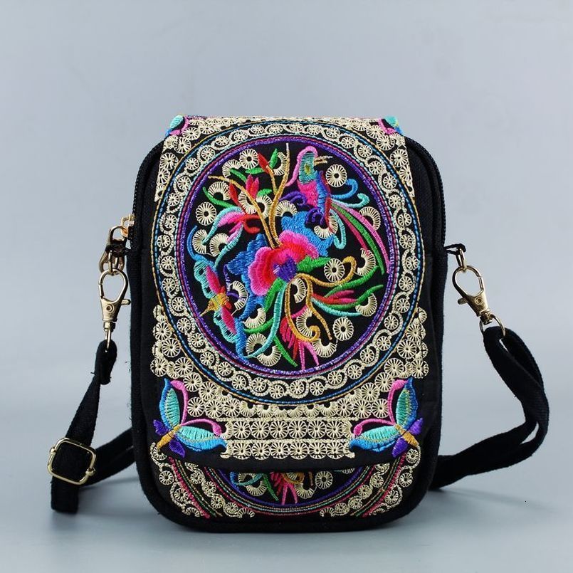 embroidered clutch purse