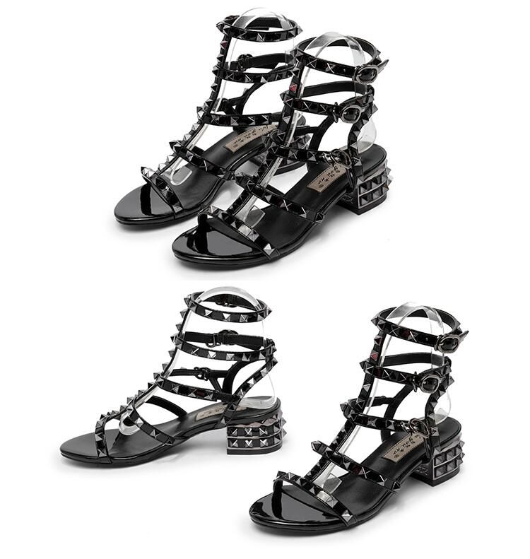 three buckle sandals