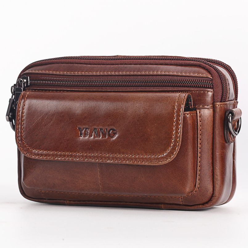 mens leather hip bag