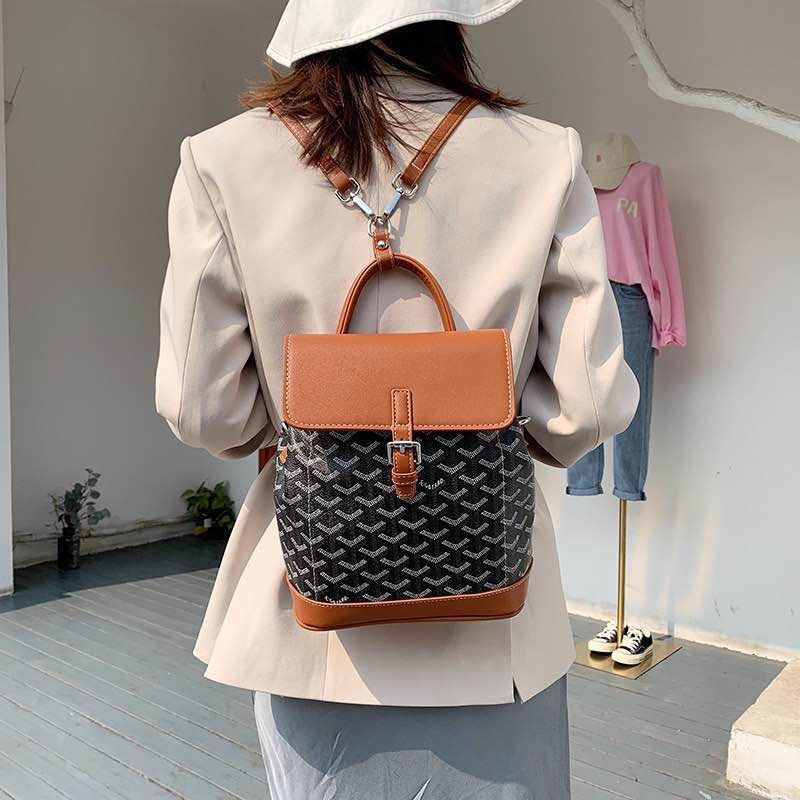 Goyard Goya Alpin Backpack Mini Flip School Bag One Shoulder Messenger  Rucksack Handbag Female