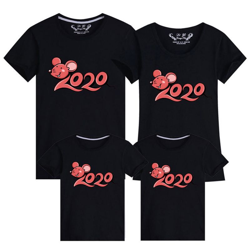 Compre Ropa A Juego De La Familia 2020 Ano Nuevo Verano Camiseta De La Impresion Mama Y La Hija Del Padre Y Del Hijo Ropa De La Familia Look A 10 87