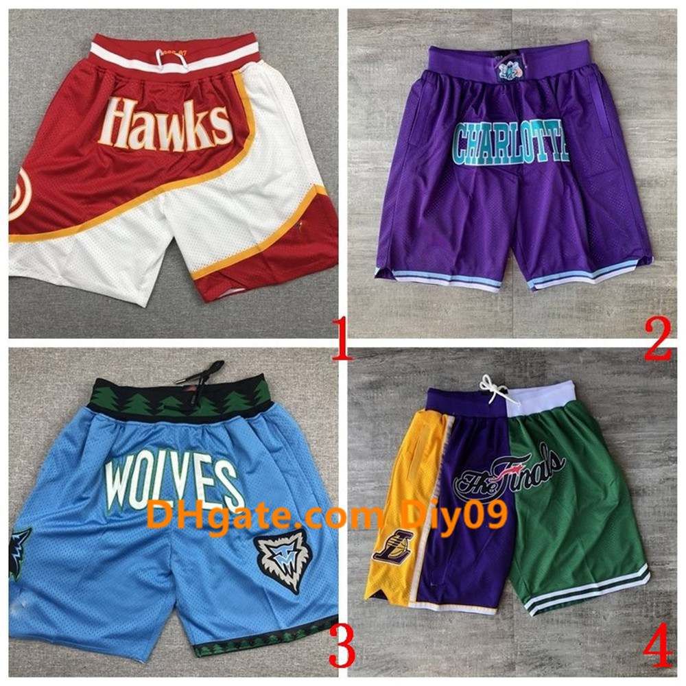 NBA_ Men Basketball Shorts JUST DON Pocket Retro Team Stitched JustDon Hip  Pop Pant With Pockets Zipper Sweatpants Breathable Fashion Man''nba''jersey  