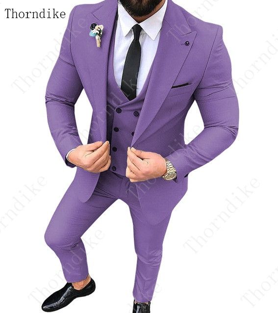 2021 2020 Latest Coat Pant Design Purple Gray Men Suit Slim Fit Groom Tuxedo Custom Wedding Suits Prom Blazer Terno Masculino From Bifangg 75 5 Dhgate Com