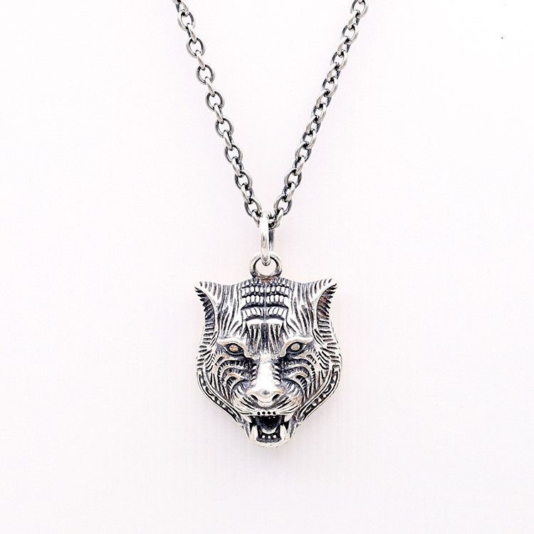 Acquistare S925 Argento Tigre Testa Collana Vintage Gatto Serie Tigre Testa  Pendente Collana Hip Hop Uomini E Donne Tigre Testa Catena Clavicola  Economico | Consegna Veloce E Qualità | It.Dhgate