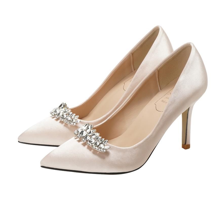 Compra Zapatos De Fiesta De Fiesta De La Tarde De La Moda Para Las Mujeres  Para Las Mujeres Zapatos De Boda De Los Tacones Altos De Las Mujeres Zapatos  De Novia Satin