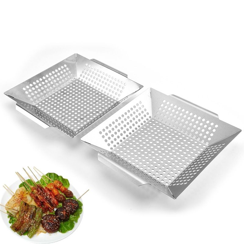 2021 Vegetable Grill Basket For Grilling Veggies,Fish,Meat,Kabob