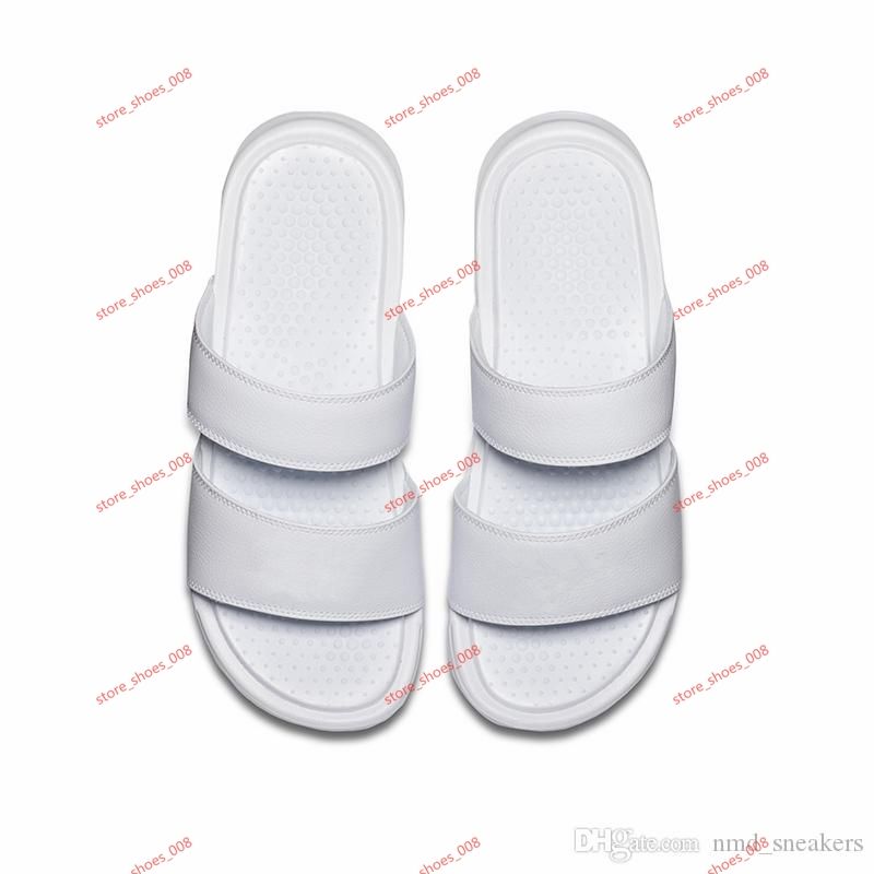 black and white striped slippers