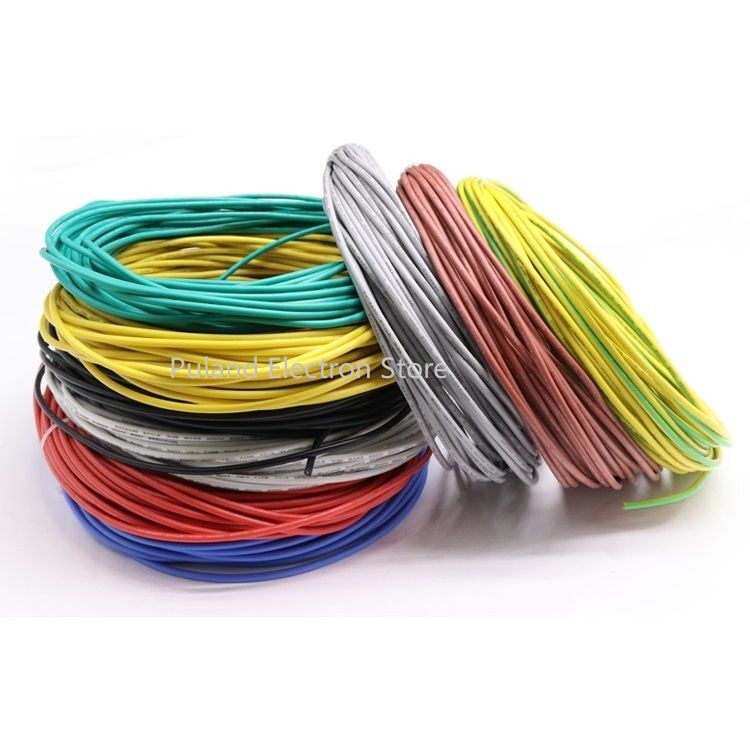 12 ~ 30awg silicona alambre de cobre soldador estañó alta temp flexible cable ul3135-amarillo 