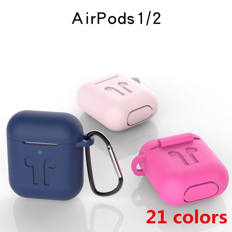 2021 2 In 1 For Apple Airpods 1&2 Cases Silicone Upset Protector Airpod