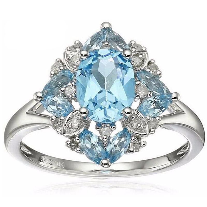 Anillo Femenino De Plata Esterlina Bague Ringen 925 Con De Anillo Femenino De Plata Esterlina Bague Ringen 925 Con De