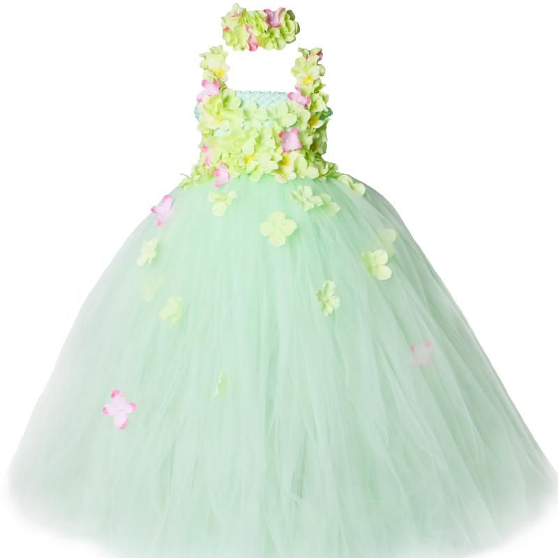 light green flower girl dresses