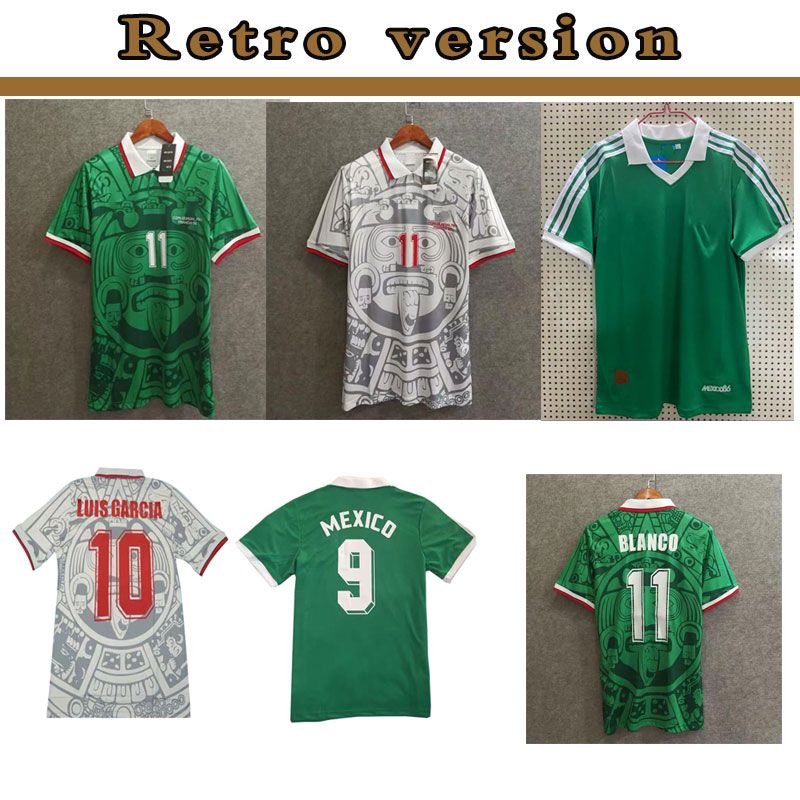 Discount S XXL World Cup 1998 Retro Mexico Soccer Jerseys Zidane Henry