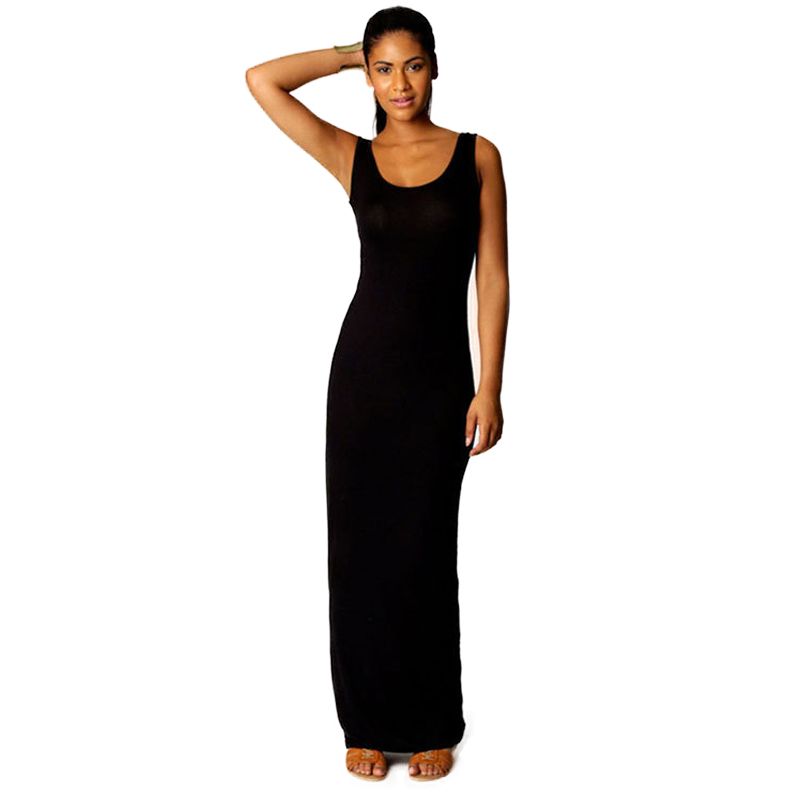 long black summer maxi dress
