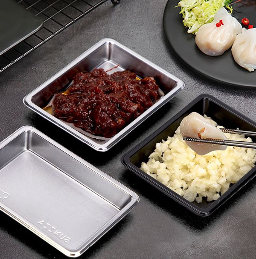 2020 Disposable Sushi Dish Soy Sauce Rectangle Salad Salt Seasoning