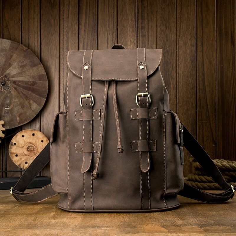womens leather computer backpack