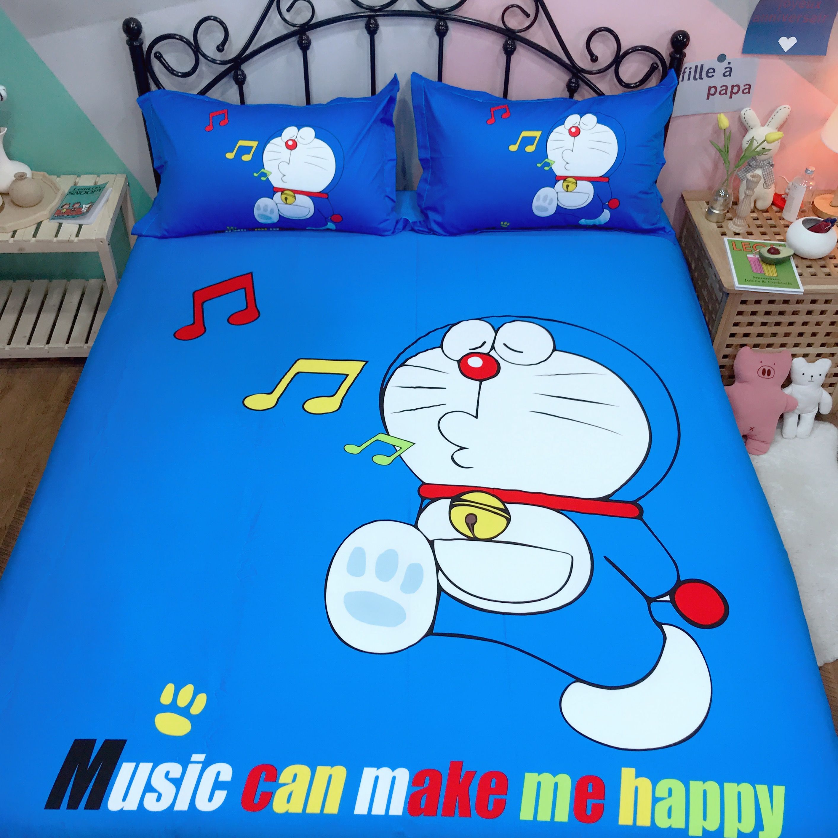 doraemon bed sheet