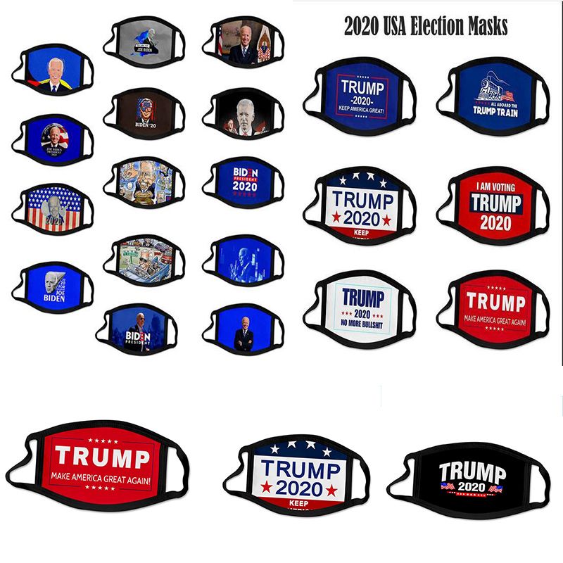 ABD Stok 2020 Seçim Trump Pamuk Maske Keep Amerika Büyük Yine Cosplay Biden Parti Yüz Maskeleri Karşıtı Toz Kirliliği Ağız Kapağı