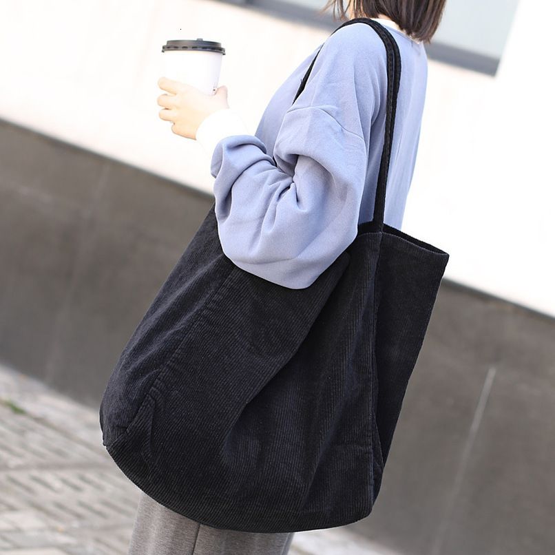 large corduroy tote bag