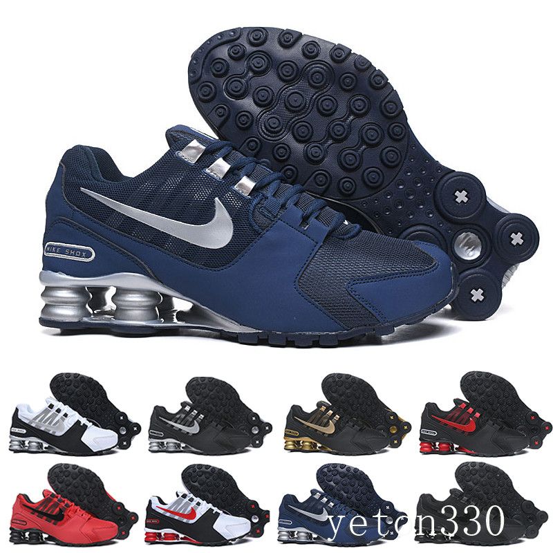 Compra Nike Shox Avenue 2020 Avenue 803 802 Men Running Shoes Designer  Tennis Shoes Triple Black White Red Gray Air Column Buffer Men\u0026Amp;#039;S  Trainers Sports Shoes T55DC Barato | Entrega Rápida Y