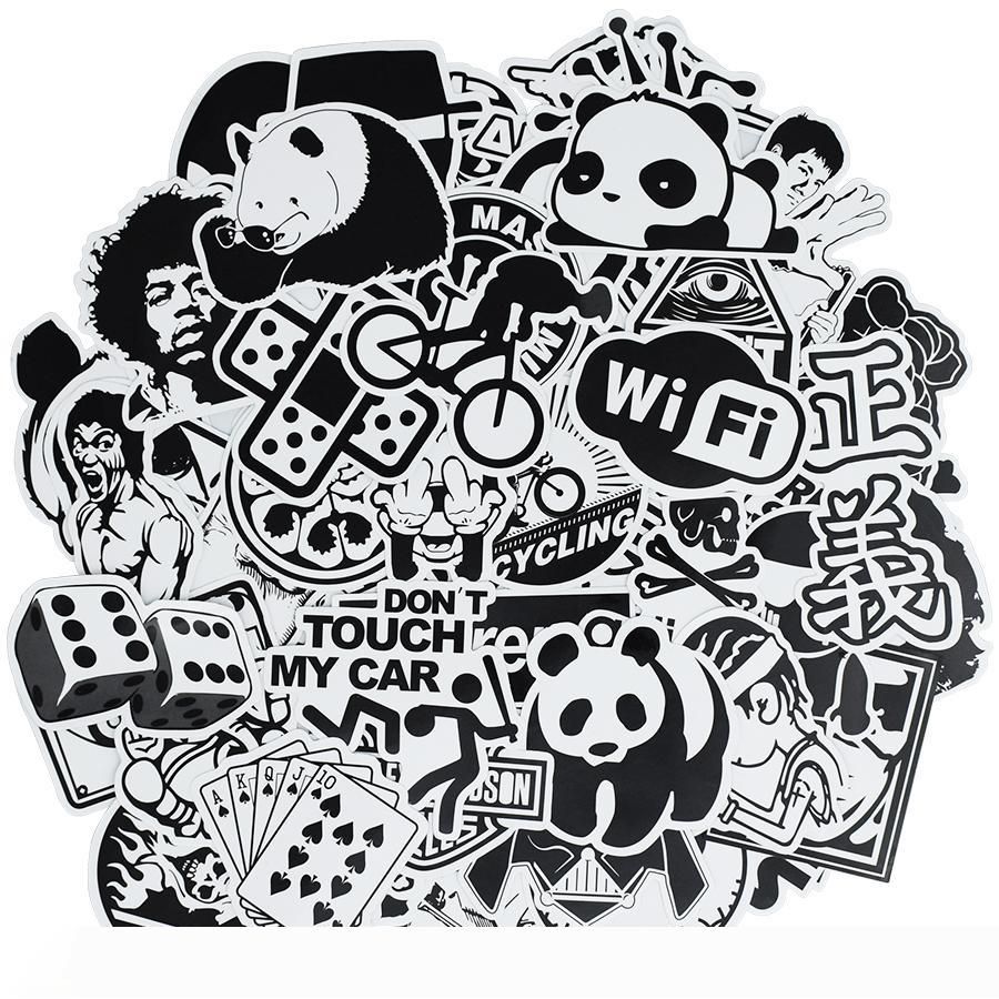 Random Black And White Punk Anime Stickers Home Decor Sticker On Luggage Motor Bike Skateboard Wall Decals Stickers For Kids Wall Stencils And Decals Wall Stencils Stickers From Huijuanstores 13 33 Dhgate Com