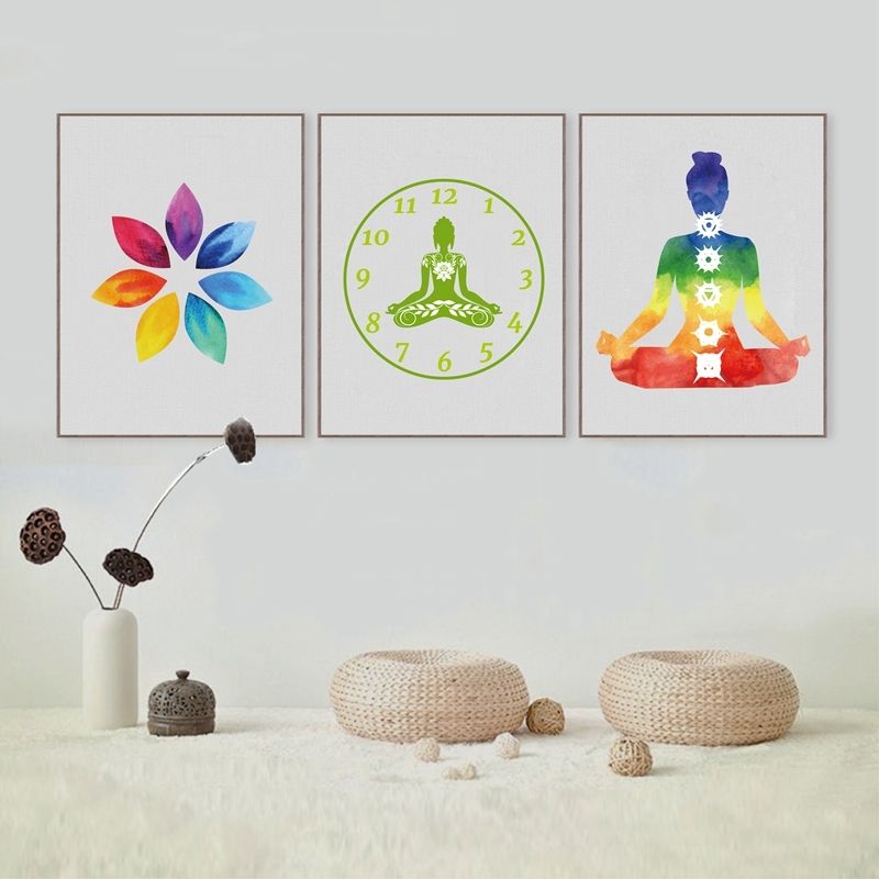 2020 Abstract Yoga Wall Art Print Poster Watercolor Chakras Yoga Om Meditation Picture Modern Pop Art Canvas Painting Home Decoration From Cccofficialstore 5 02 Dhgate Com